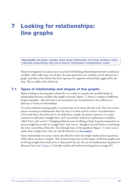 7 Looking for Relationships: Line Graphs