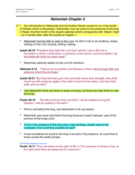 Nehemiah Chapter 2 Page �1 of �6 M.K