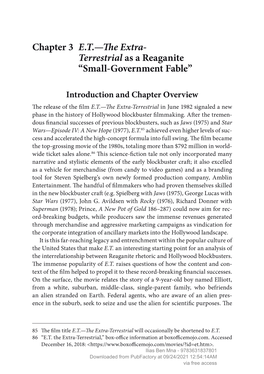 Chapter 3 E.T.—The Extra- Terrestrial As a Reaganite “Small-Government