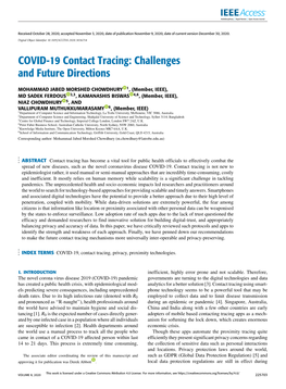 COVID-19 Contact Tracing: Challenges and Future Directions