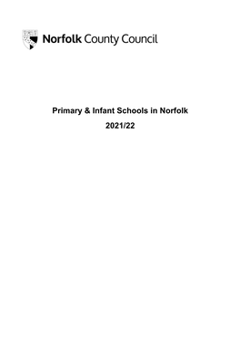 Primary and Infant Schools in Norfolk 2021/22
