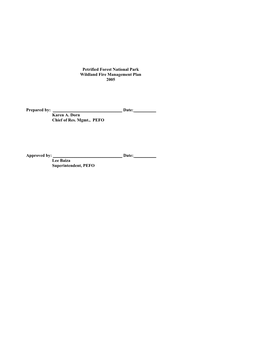 Wildland Fire Management Plan 2005