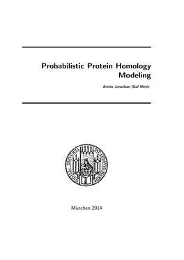 Probabilistic Protein Homology Modeling