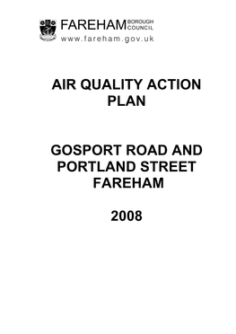 Air Quality Action Plan, Gosport Road and Portland Street Fareham” Fareham Borough Council 2008