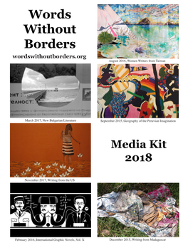 Words Without Borders Media Kit 2018 Wordswithoutborders.Org