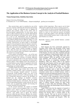 The Application of the Business System Concept to the Analysis of Football Business