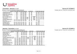 Timetable X11FCA3