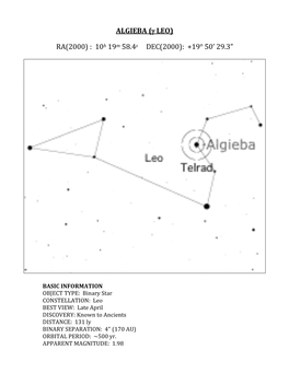 Algieba (Γ Leo) Ra(2000)