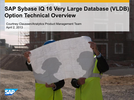 SAP Sybase IQ 16 Very Large Database Option