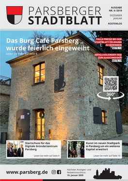 Parsberger Stadtblatt / Ausgabe Nr