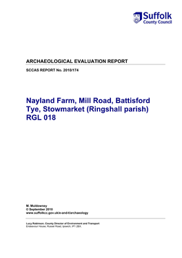 Nayland Farm, Mill Road, Battisford Tye, Stowmarket (Ringshall Parish) RGL 018