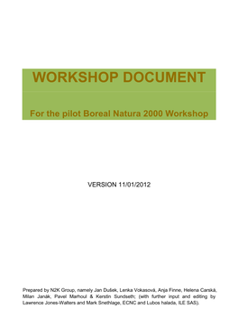 Workshop Document
