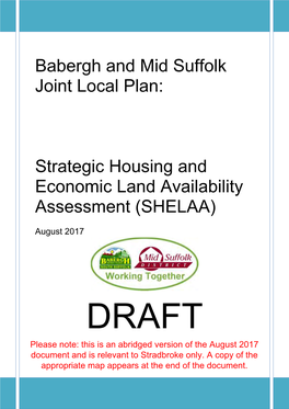 Babergh and Mid Suffolk Joint Local Plan: Strategic Housing And