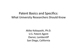 Patent Application Process