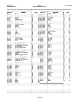 Model Ships Price List February 16 2012