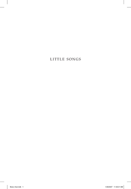 LITTLE SONGS Women, Silence, and the Nineteenth-Century Sonnet