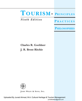 TOURISM ᭤ PRINCIPLES Ninth Edition P RACTICES
