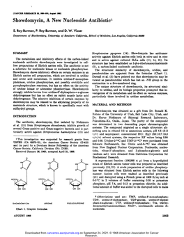 Showdomycin, a New Nucleoside Antibiotic'