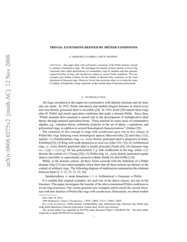 Trivial Extensions Defined by Prufer Conditions