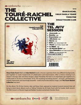 The Touré-Raichel Collective TITLE: the Tel Aviv Session FILE UNDER: Africa/World CAT