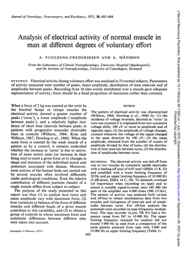 Analysis of Electrical Activity of Normal Muscle in Man at Different Degrees of Voluntary Effort