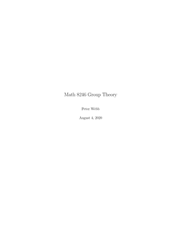 Math 8246 Group Theory