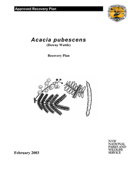 Recovery Plan for the Downy Wattle (Acacia Pubescens)