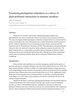 Examining​​Phylogenetic​​Relatedness​​As​​A​​Driver