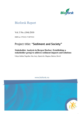 BIOFORSK RAPPORT Nr