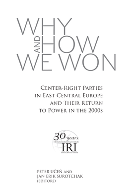 Center-Right Parties in East Central Europe and Their Return to Power in the 2000S