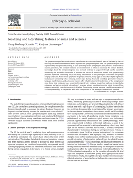 Localizing and Lateralizing Features of Auras and Seizures