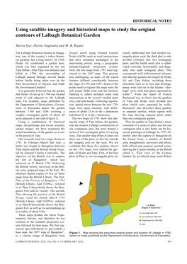 Using Satellite Imagery and Historical Maps to Study the Original Contours of Lalbagh Botanical Garden