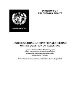 United Nations International Meeting on the Question of Palestine