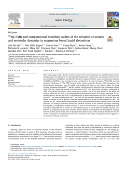 25Mg NMR and Computational Modeling Studies of the Solvation Structures and Molecular Dynamics in Magnesium Based Liquid Electro