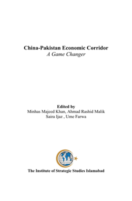 China-Pakistan Economic Corridor a Game Changer