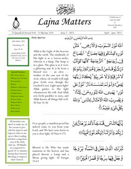 Lajna Matters Nasiratul Ahmadiyya USA