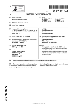 An Enzyme Composition for Combined Biopolishing and Bleach Clean-Up