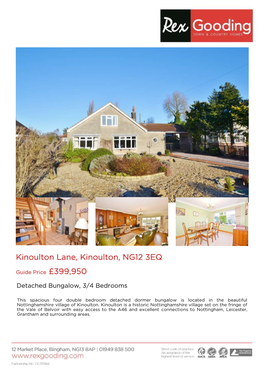 Kinoulton Lane, Kinoulton, NG12 3EQ