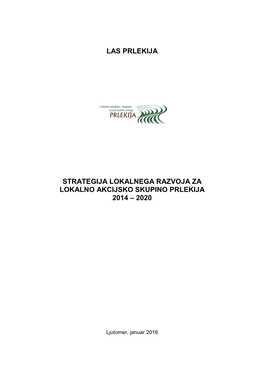 Strategija Lokalnega Razvoja LAS Prlekija 2014-2020