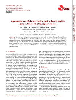 An Assessment of Danger During Spring Floods