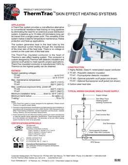 Thermtrac™SKIN EFFECT HEATING SYSTEMS