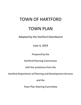 Town of Hartford Town Plan