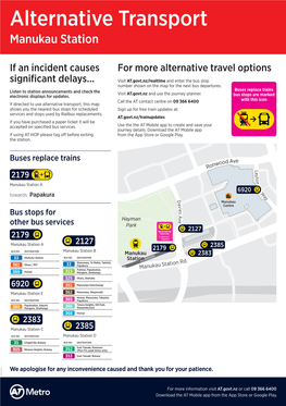 If an Incident Causes Significant Delays... for More Alternative Travel Options