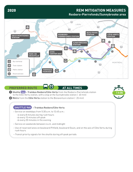 2020 REM MITIGATION MEASURES Roxboro-Pierrefonds/Sunnybrooke Area