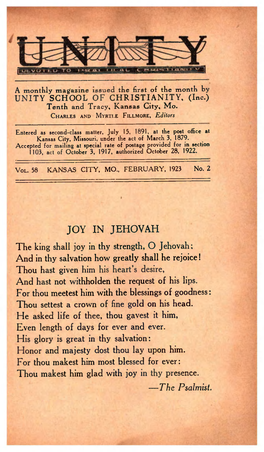 Joy in Jehovah