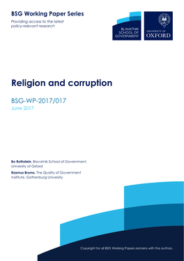 Religion and Corruption