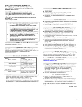 CELLCEPT® (Mycophenolate Mofetil)