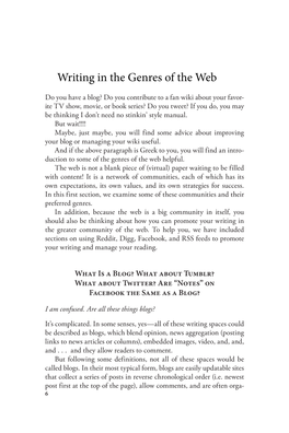 Writing in the Genres of the Web