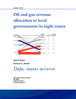 Oil and Gas Revenue Allocation to Local Governments in Eight States