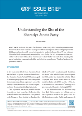 Understanding the Rise of the Bharatiya Janata Party